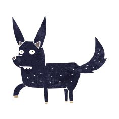 cartoon wild dog N7