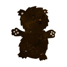 cartoon teddy bear N186