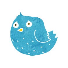Cartoon Bird N244