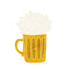 cartoon frothy beer N9