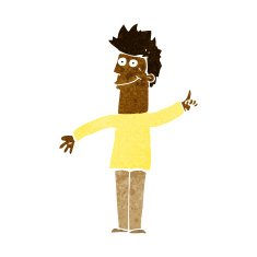 cartoon man with idea N110