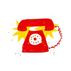 cartoon ringing telephone N17