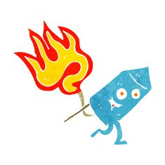 cartoon funny firework character N10