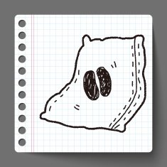 coffee bean doodle drawing N38