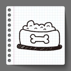 dog food doodle drawing N4