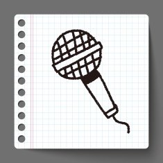 microphone doodle drawing N16
