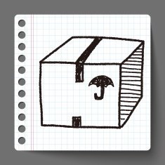 shipping box doodle N114
