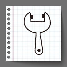 wrench doodle drawing N6