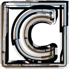 Grunge Font LETTER c N2
