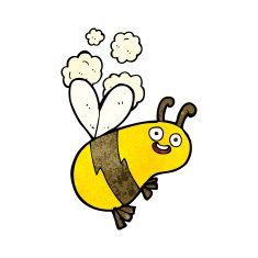funny cartoon bee N13