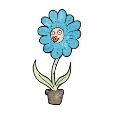 cartoon flower N296