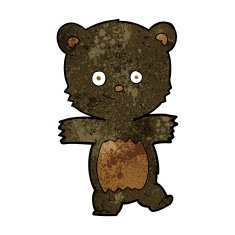 cartoon cute black bear N29