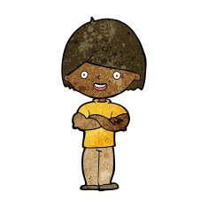 cartoon man with crossed arms N18