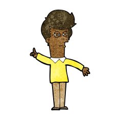 cartoon man narrowing eyes N21