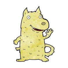 cartoon happy dog N47