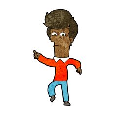 Cartoon Man Pointing N135