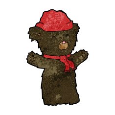 cartoon cute black bear N30