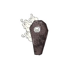 spooky cartoon coffin N11
