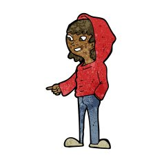 cartoon pointing teenager N7