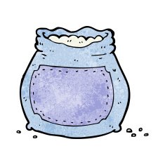 cartoon bag of flour N20