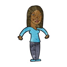 cartoon annoyed woman N115