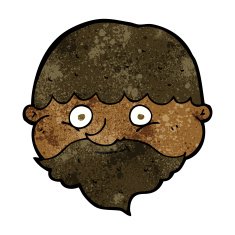 cartoon bearded man N36