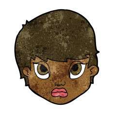 cartoon sulking woman N6