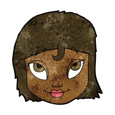 Cartoon Woman Smiling N7