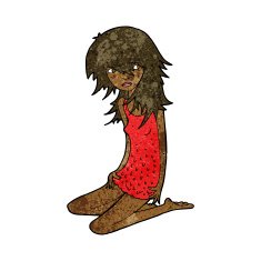 cartoon pretty girl N65