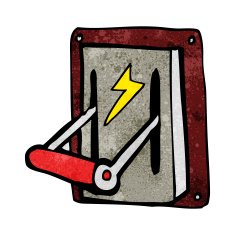 cartoon industrial machine lever N7