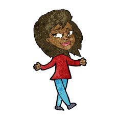 stress free woman cartoon N7