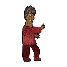 cartoon vampire waving hands N7