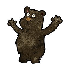 cartoon funny black bear N5