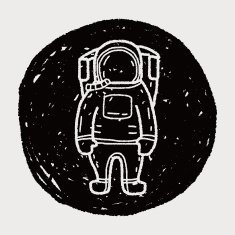 astronaut doodle N16