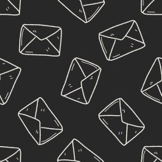 mail doodle seamless pattern background N5