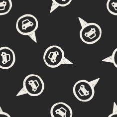 map location doodle seamless pattern background N19