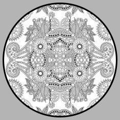 coloring book page for adults - zendala joy to older N8