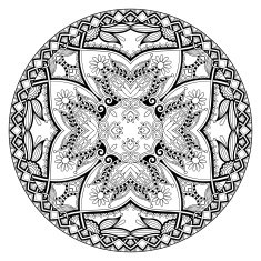 coloring book page for adults - zendala joy to older N21