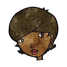 cartoon friendly woman N43