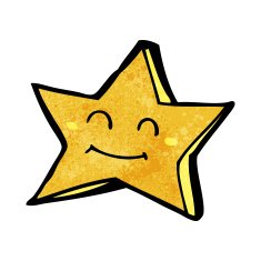 cartoon happy star character N10