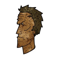 cartoon angry face N17