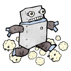 cartoon running robot N5
