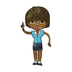 cartoon woman with idea N160
