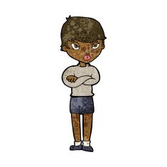 cartoon annoyed woman N116