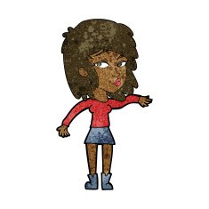 cartoon woman playing it cool N7