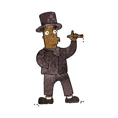 cartoon smoking gentleman N6