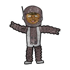 Cartoon Astronaut N92