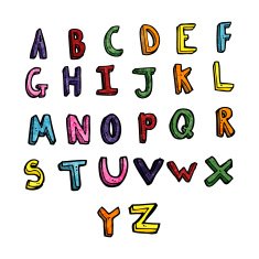 cartoon alphabet N22