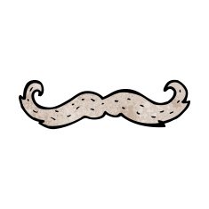 cartoon mustache symbol N7