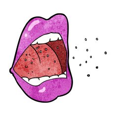 cartoon sneezing mouth N4